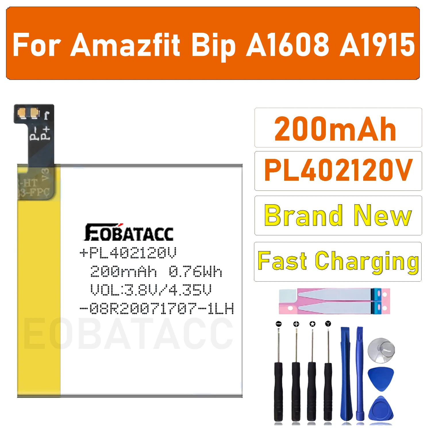 PL402120V Battery For Huami Amazifit Ares Bip GTR Smart Sport Watch A1608 402120 Batteries