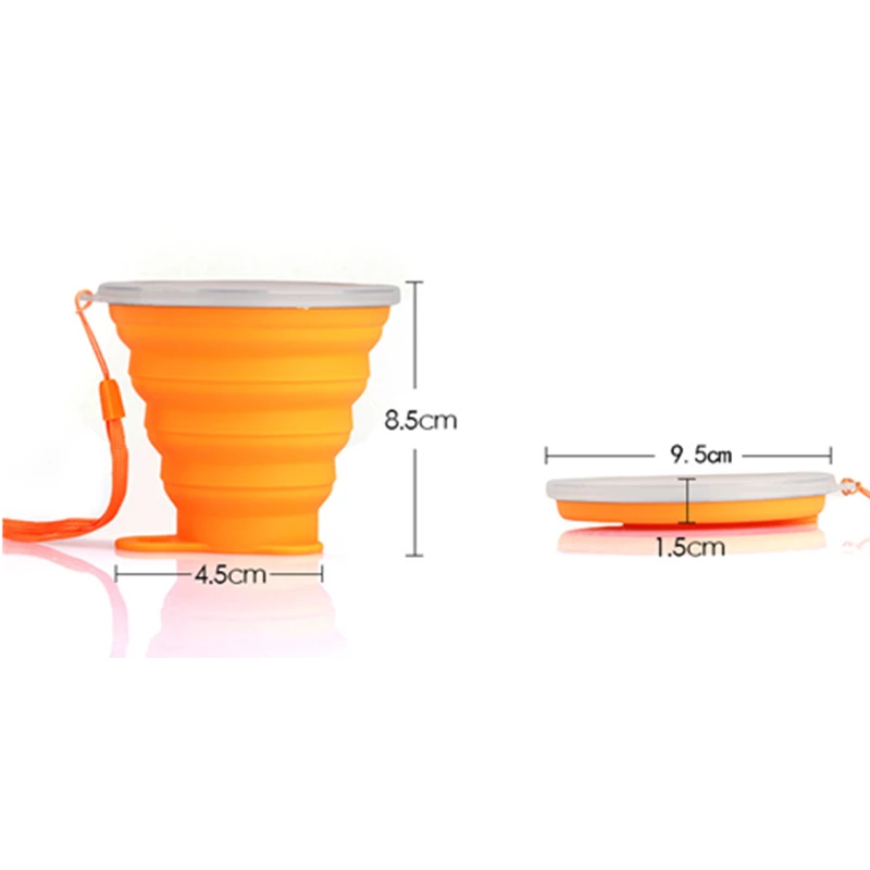 Silicone Foldable Cup Collapsible Telescopic Cute Water Bottle Outdoor Travel Children Cups Teacups Ware Jug Drink Water Copa