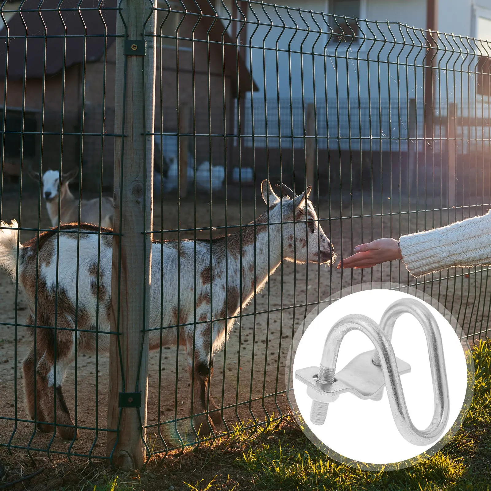 

6 шт. усиленных U-образных зажимов-скоб из оцинкованной стали для теплиц, фермерских ограждений, строительных лесов, навесов, садовых конструкций