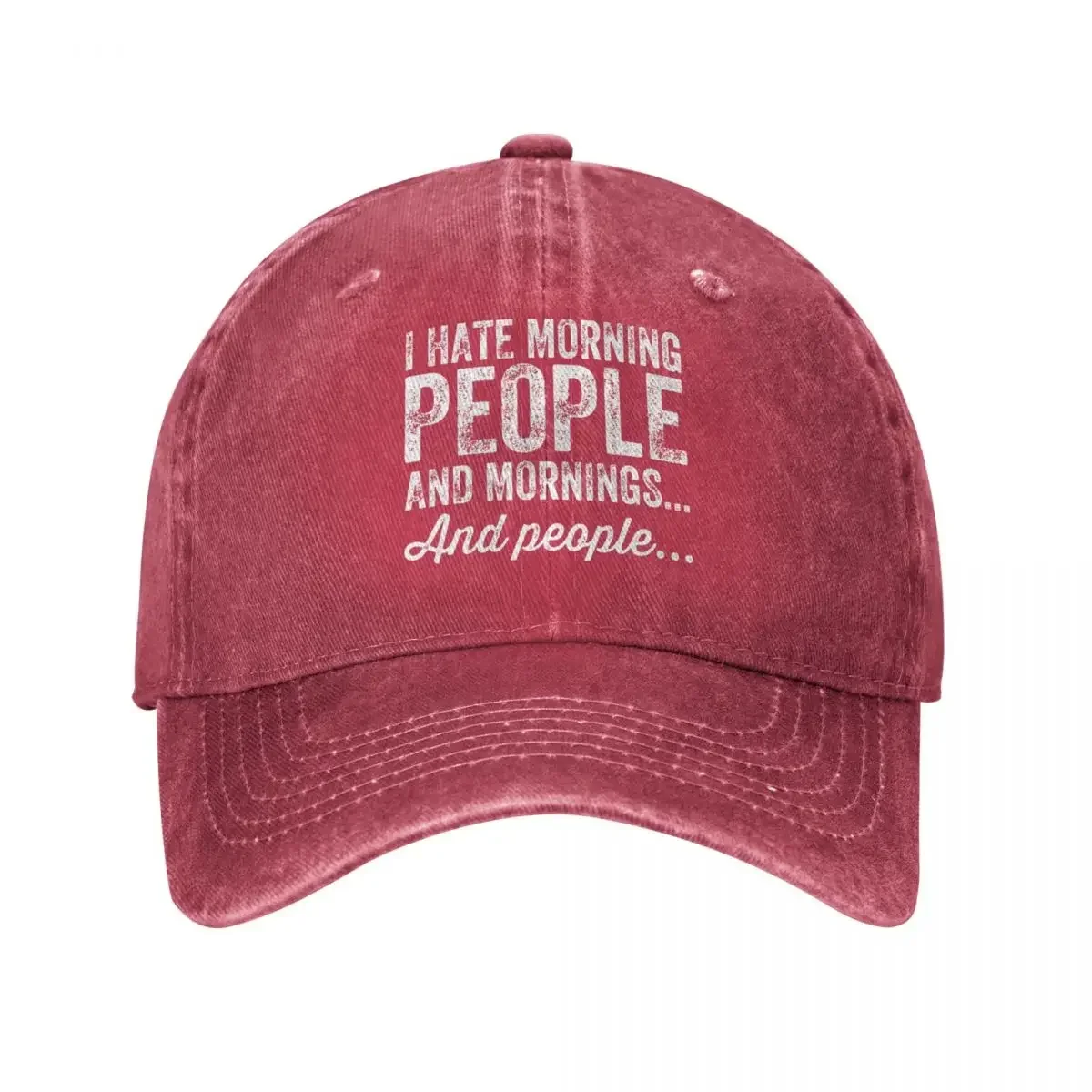 

Vintage Washed Cotton I Hate Morning People And Mornings And People Baseball Cap For Boy Girl Hat Snapback Aying Quote Casquette