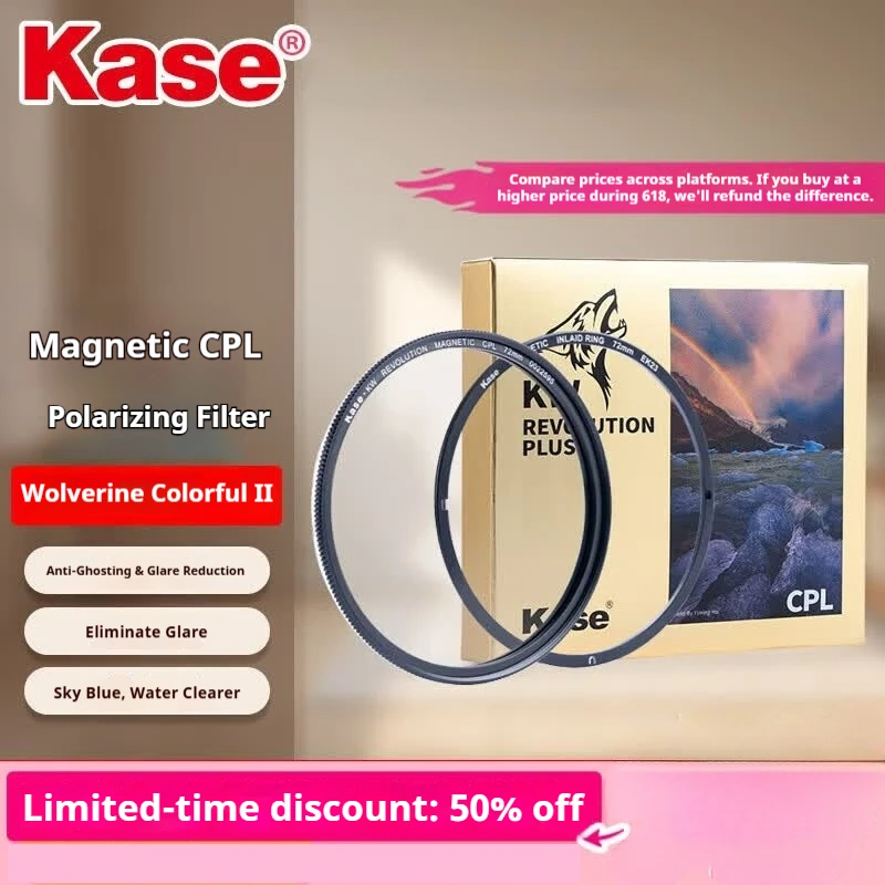 

Kase Wolverine II Magnetic CPL Polarizing Filter: High-Transmission, Low-Reflection Filter for Landscape Photography