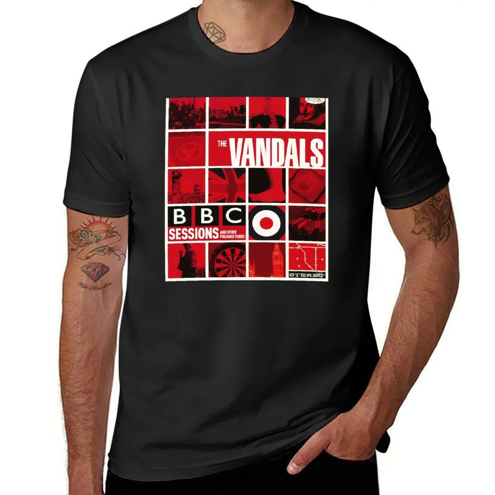 vandals bbc sessions T-Shirt oversized tops vintage anime T-shirts for men cotton