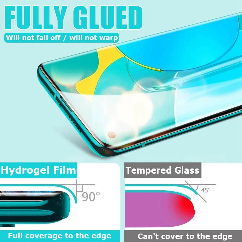 3Pcs Full Cover Hydrogel Film For Huawei P30 P20 P40 Lite P50 Pro Screen Protector For Huawei Mate 30 20 40 50 Pro Lite Film