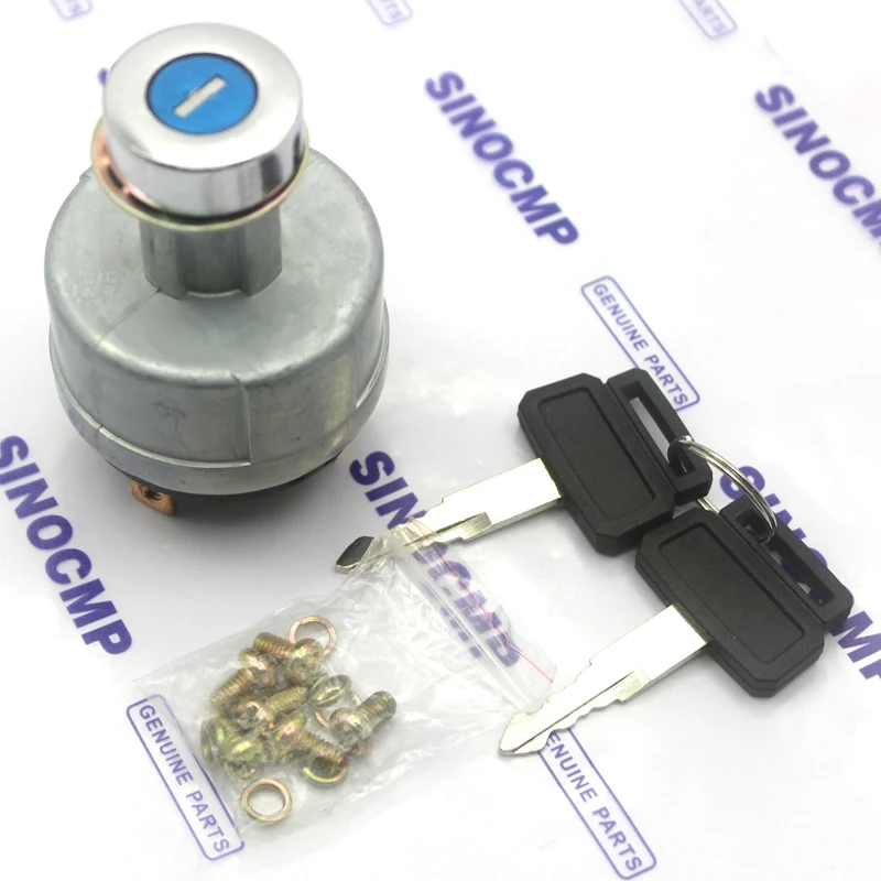 SINOCMP Ignition Switch with 2 Keys for Daewoo DH220-7 DH220-5 Excavator, 3 month warranty