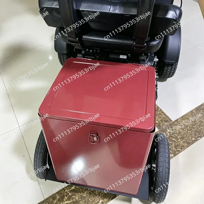 Electric Wheelchair Double Seat Trailer Kit, Rear Mounted Add-On for Passenger, Enables Two Person Travel Together