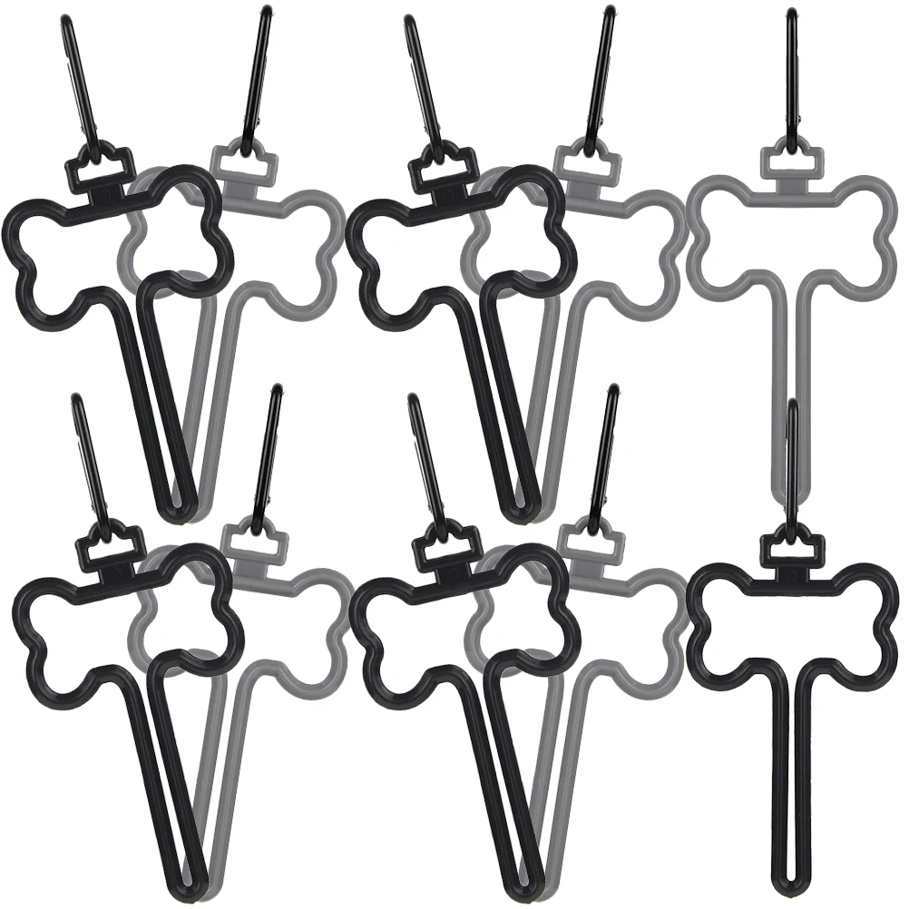 

10 Pcs Bag Holder Clip Aluminum Alloy Portable Garbage Bag Holders Pet Walking Supplies Trash Pouch Clamps Wear
