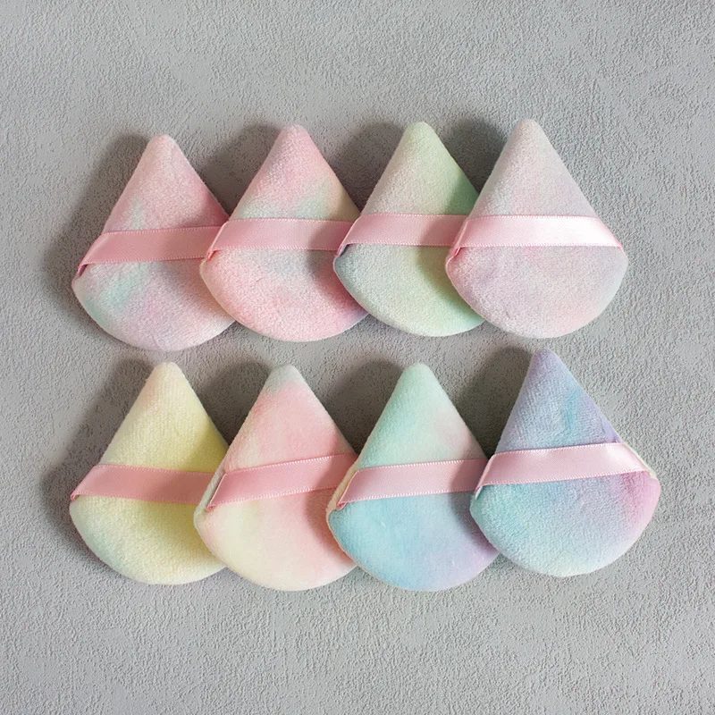 8個入り 三角形 コスメティックパフ メイクアップスポンジ 顔 目元 コンターシャドウ パウダーパフ ファンデーション メイクアップツール 美容用品