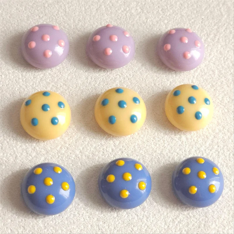 

Оптовая продажа, 50 шт./лот, 16 мм, кабошоны из смолы с геометрическим узором в виде капли масла, круглые, для рукоделия, украшений, одежды, аксессуаров для волос