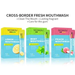 20pcs Travel Size Mouthwash Packet Individual Mini Mouthwash for Fresh Breath Teeth Stain Removel Mouthwash Oral Cleaning Tools