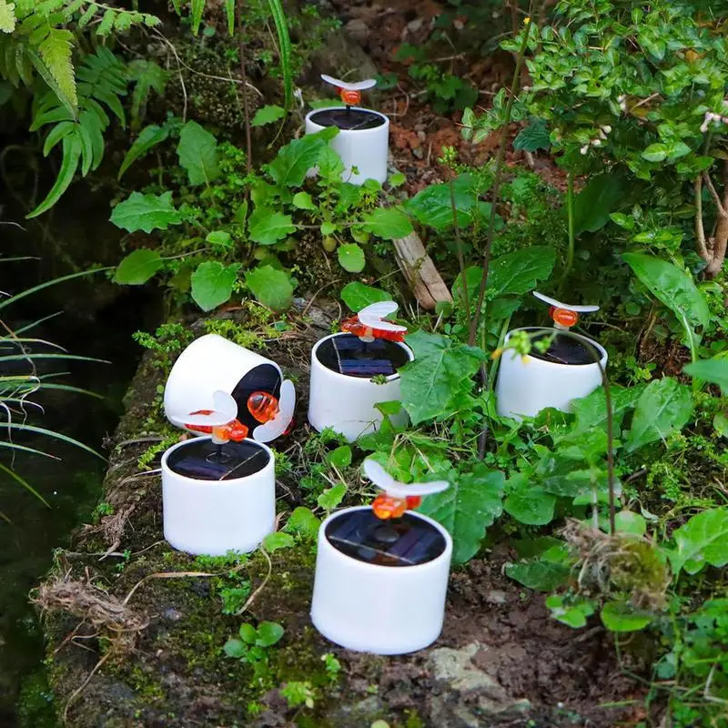 Solar Led Tea Lights Bee Design Flameless LED Tea Light Reusable Table Accent Garden Decoration For Halloween And Christmas