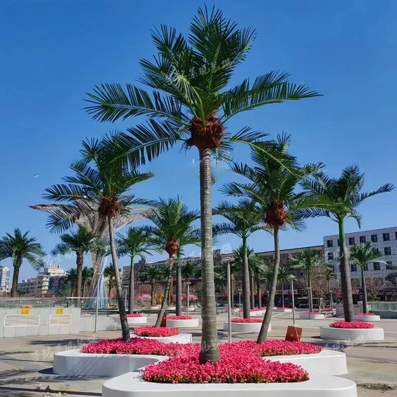 

Simulated coconut tree Large artificial landscape Palm tree Outdoor tropical decoration Seaweed tree