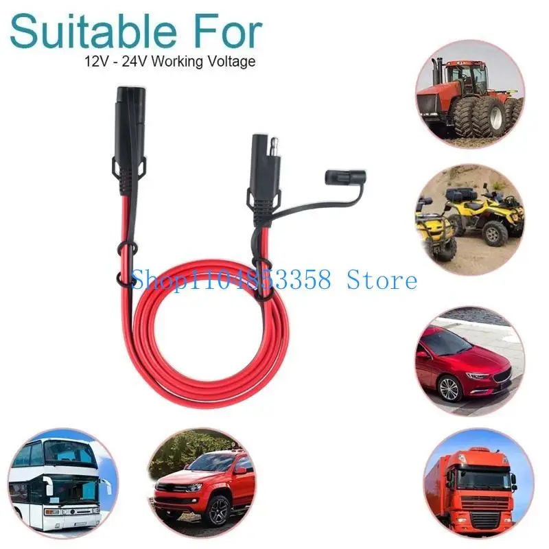 652F SAE TO SAE Extension Cable for DC Power Automotive Extension Cable Solar Panel Battery Quick Disconnect Wire Har