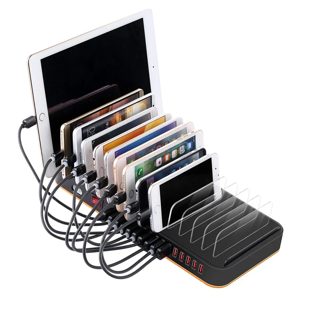 

100/180W 15-Port USB Charger Fast Charger Phone Charger Adapter With Stand USB Charging Station For iPhone Huawei Xiaomi Samsung
