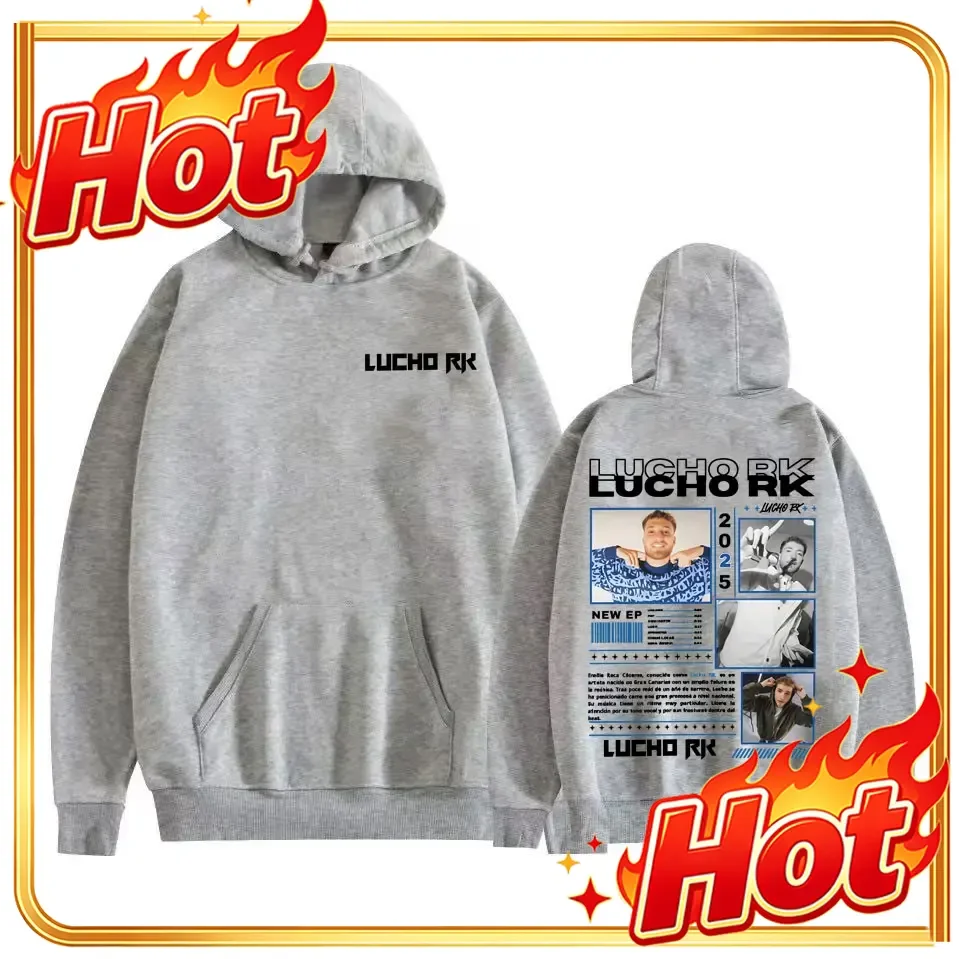 Rapper Lucho Rk Album Tour 2025 Graphic Hoodies Men Women Vintage Gothic Long Sleeve Sweatshirts Fashion Casual Oversized Hoodie