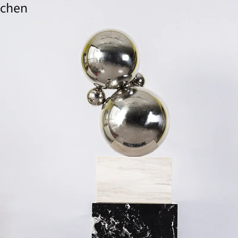 YFY Creative Geometric Sphere Sculpture Hotel Model Room Artwork Ornament Modern Corridor Aisle Lobby Soft Decoration