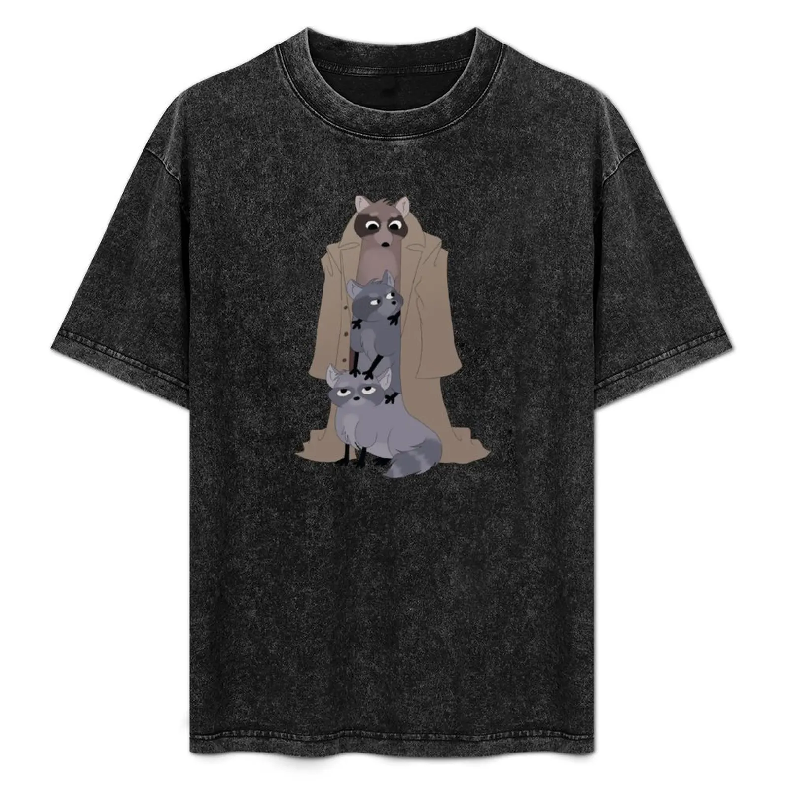

3 Raccoons In A Trench Coat T-Shirt Breathable Lightweight Summer Top