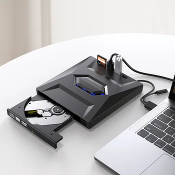 5-in-1 USB 3,0 Typ C externe CD DVD RW optisches Laufwerk DVD-Player Brenner Reader Multifunktion laufwerk für Laptop