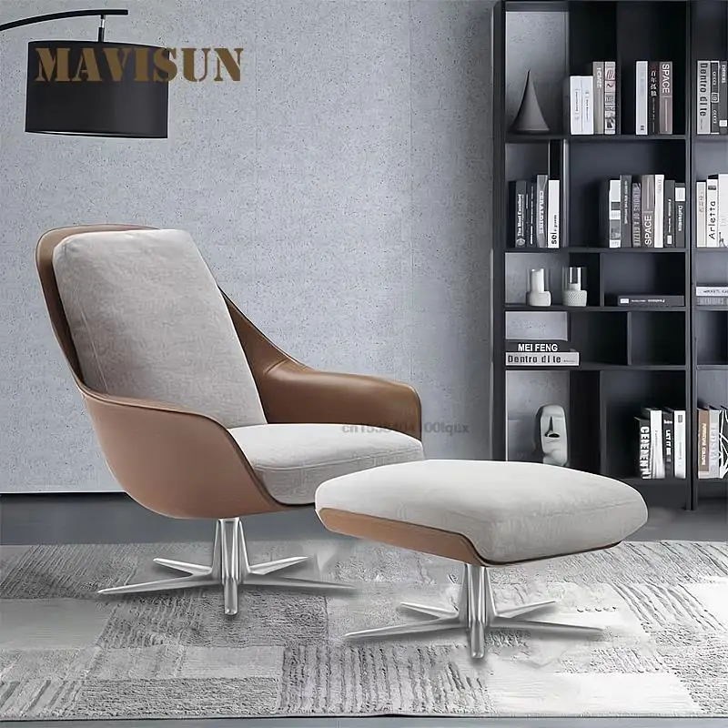 

Northern Europe Sofa Chair Leisure Luxury Rotating Single Chair Shaped Recliner Balcony Living Room Design Postmodern Apartment