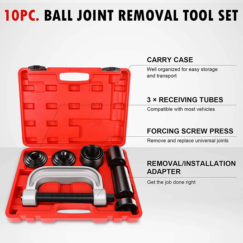 Heavy Duty Ball Joint Press & U Joint Removal Tool Kit with 4x4 Adapters VT01015