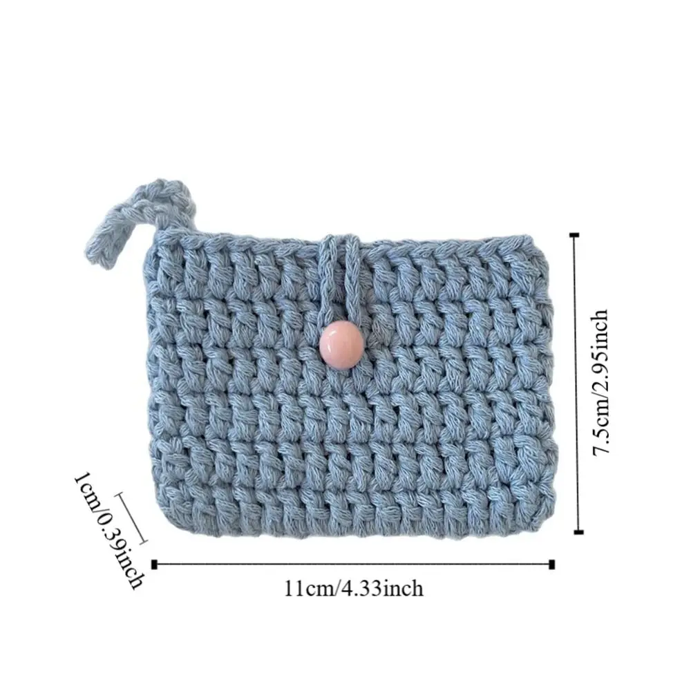 Mode Einfarbig Weben Karte Tasche Handgemachte Kleine Häkeln Geldbörse Quadratische Stricken Mini Handtaschen für Damen/Mädchen