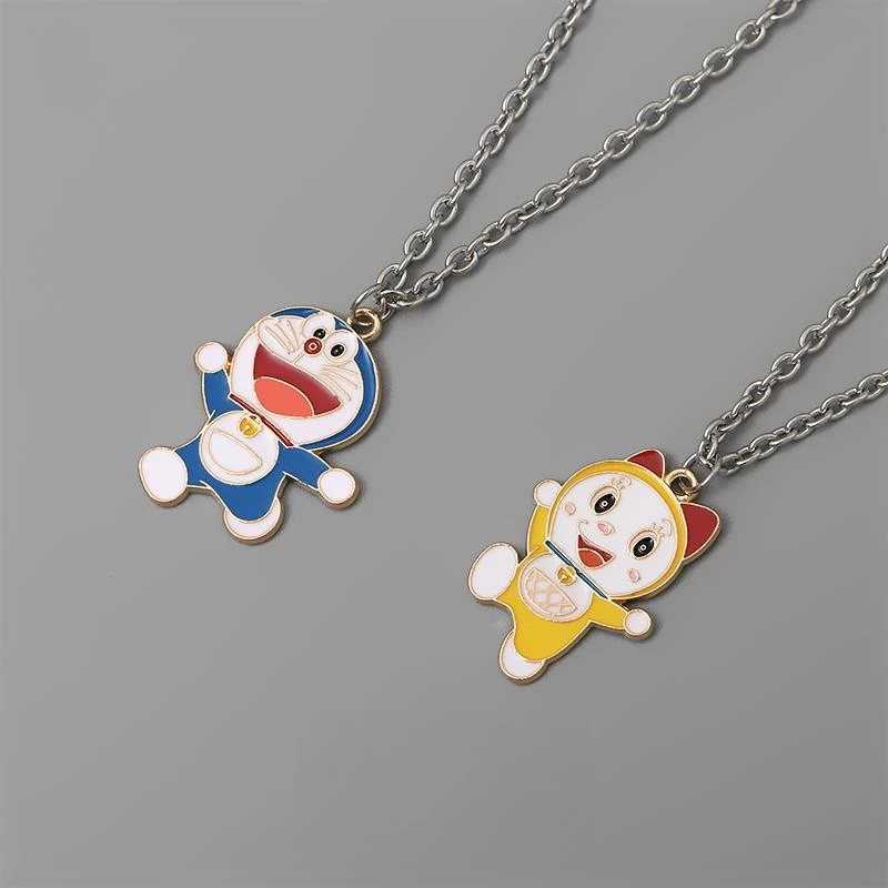 Doraemon Anime Peripheral Necklace Decorations Fashion Versatile Pendants Clothes Chains Friends Couples Children Holiday Gifts