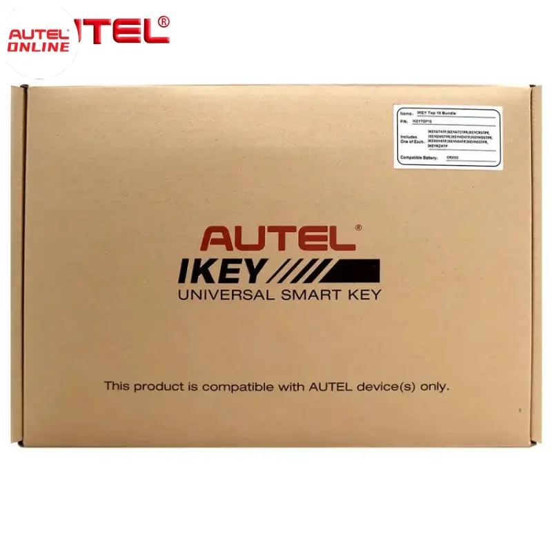 Autel Best-Selling IKEY Smart Keys Package Includes 10 Programmable IKEYs IKEYAT4TP, IKEYAT5TPR, IKEYCR5TPR, IKEYGM5TPR, IKEYHD4