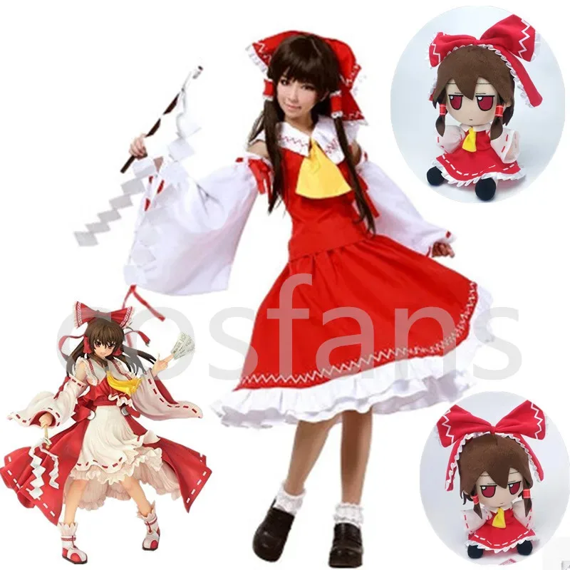 

DY2025Новый аниме Touhou Project Hakurei Reimu Костюм Униформа Косплей Костюмы Mikofuku Косплей от Saku Полный комплект на складе
