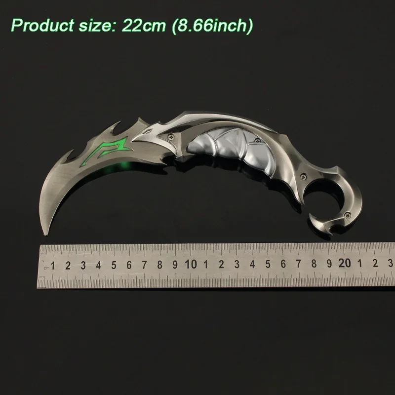Valorant Melee Weapon Series 22cm Luminous Reaver EP 5 Karambit Metal Model Sword Replica Game 1:1 Weapon Knife Toys Ornaments