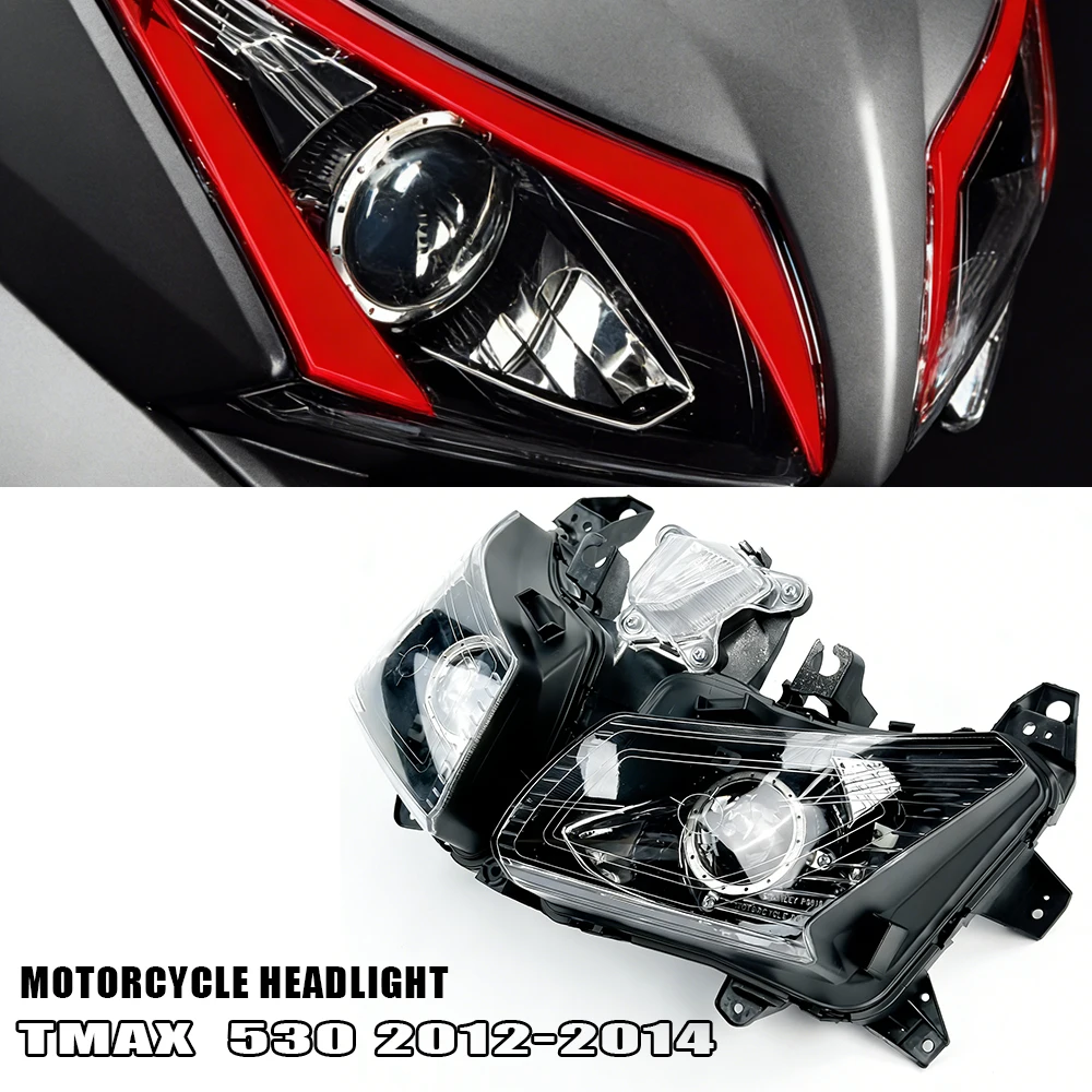 

MTKRACING Motorcycle Accessories For Yamaha Tmax 530 2012-2014 Motorcycle HeadLight Assembly Headlamp TMAX530 2013