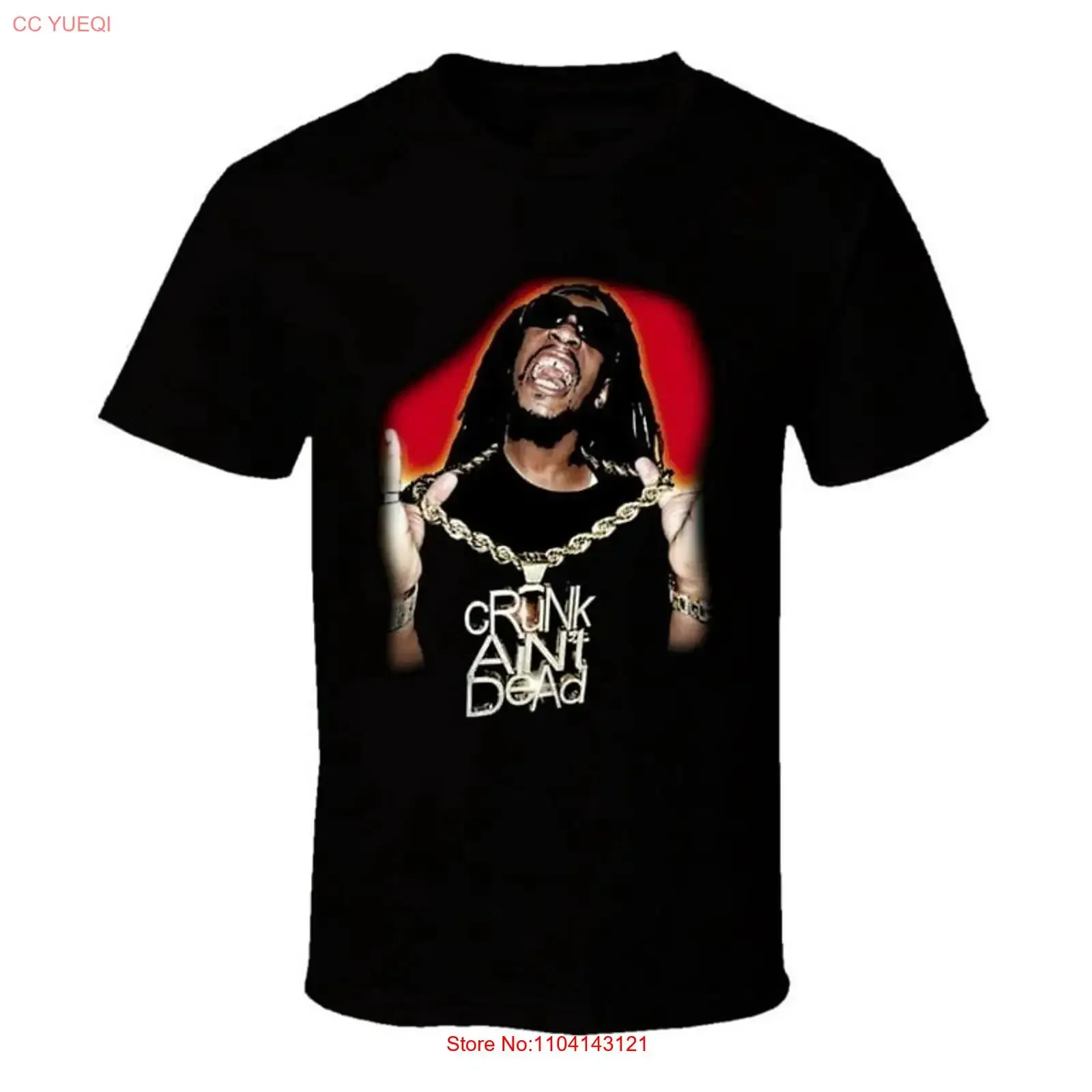 Camiseta Vintage Lil Jon Hip Hop Rap de Algodón Pesado Negra Todas las Tallas BT1021 Lavada Suave Transpirable Ropa de Diseñador para Hombre