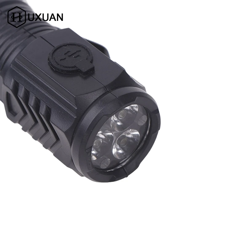 LED Flashlight Strong Bright Torch Rechargeable USB Light Waterproof With Clip Magnet For Hiking Camping High Quality