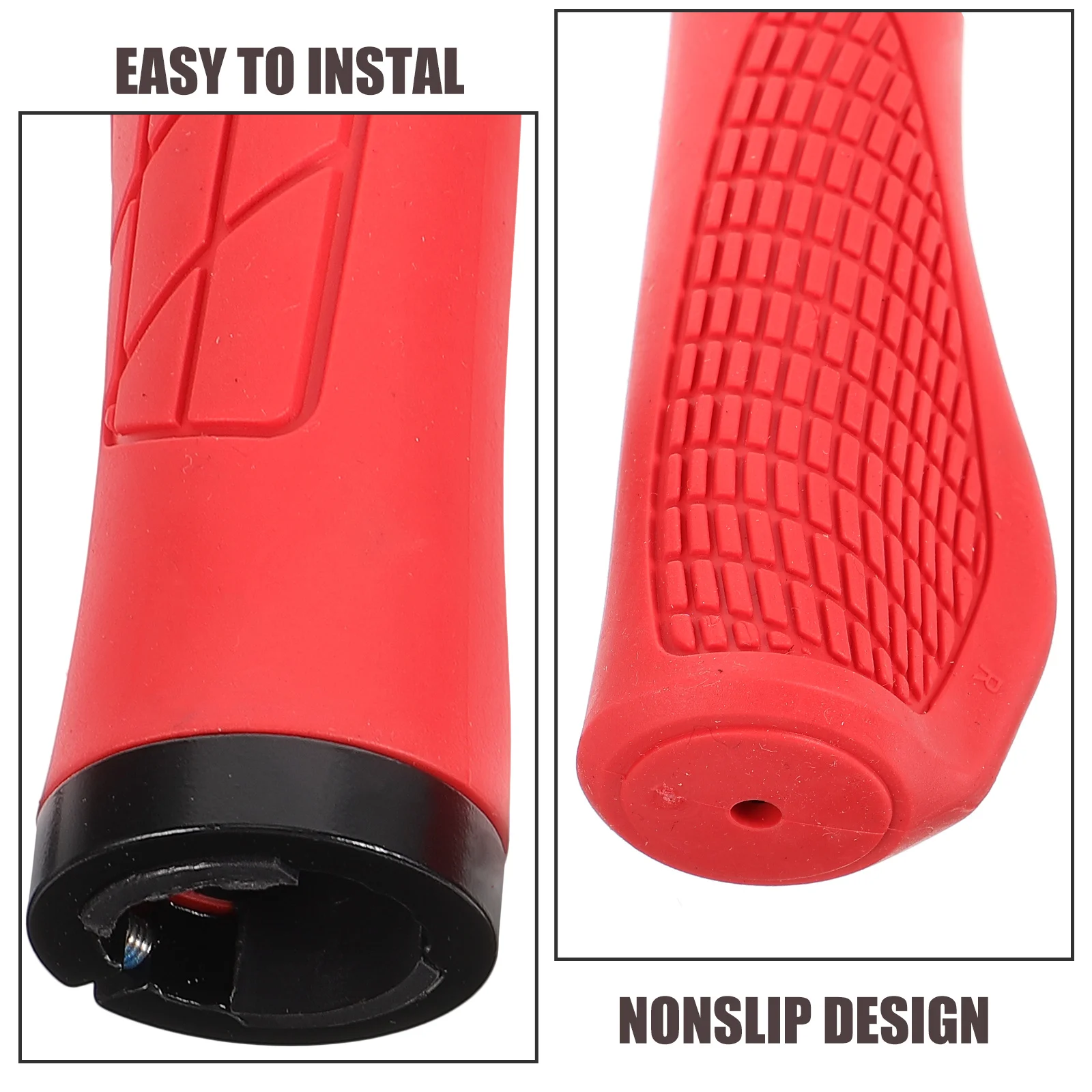 

1 Pair Rubber Anti-Slip Mountain Bike Handlebar Grips Shock Absorbing Comfortable Durable Bike Handle Covers Vibration
