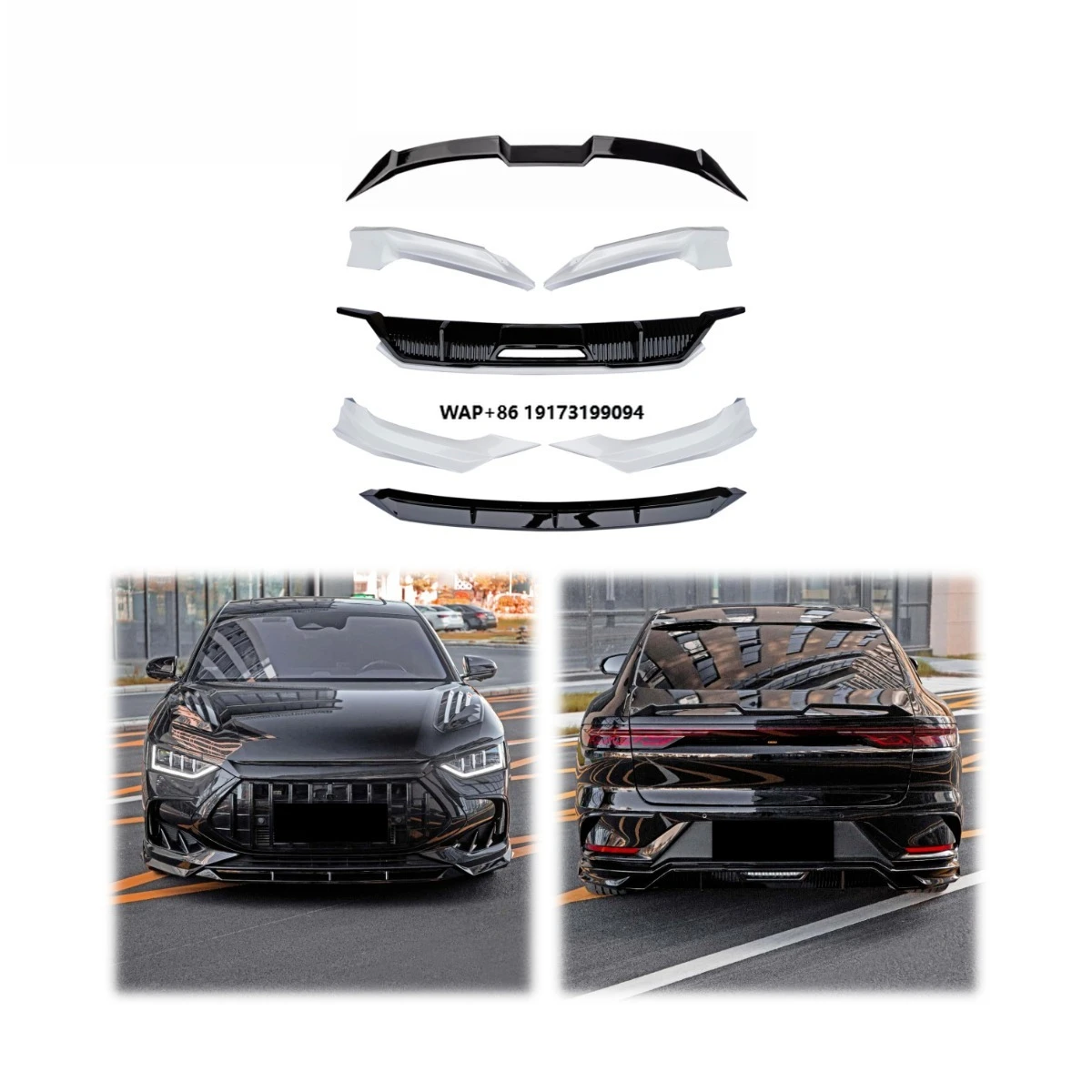 

2022-2025 Han DMi MC Bodykit Front Lip & Rear Lip Spoiler Diffuser Upgrade Exterior Bumper for New Energy Car
