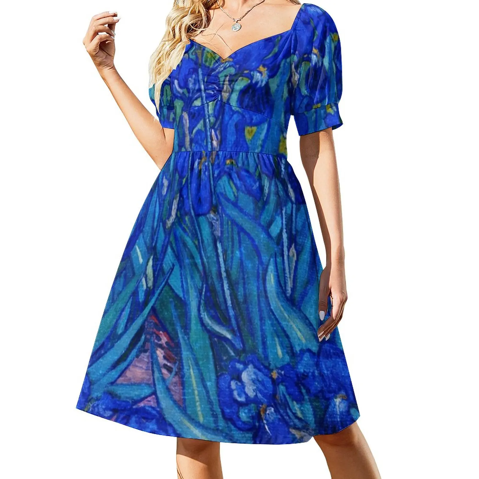 Van Gogh Irises in Indigo Dress elegant dress elegant party dress for women 2023