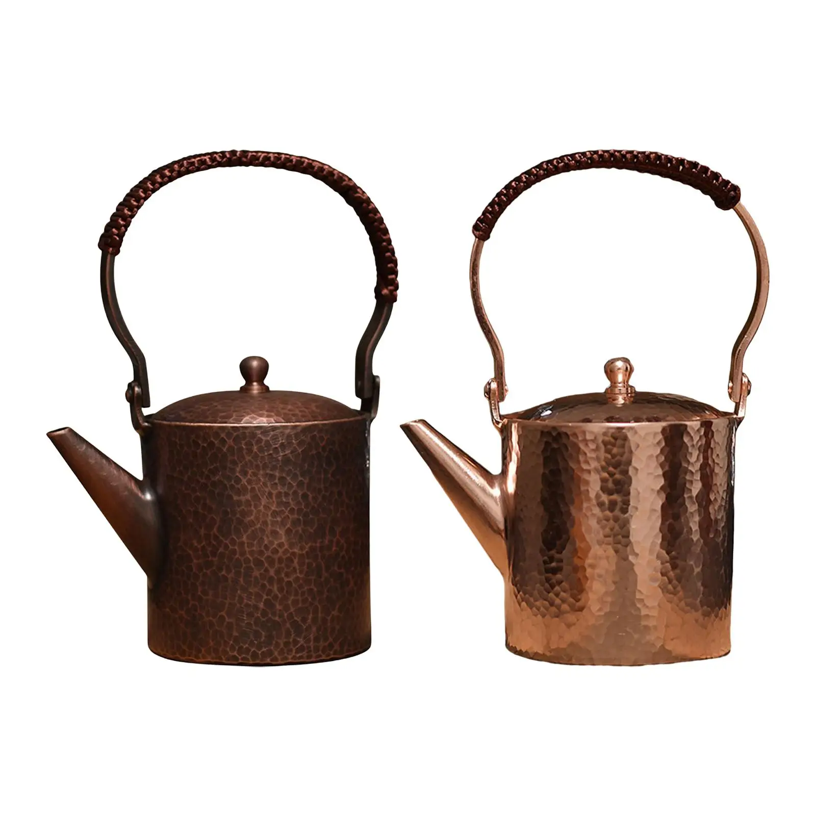 

Pure Copper Teapot 600ml Anti Scalding Handle Water Boiler Jug Chinese Tea Ceremony Kung Fu Teapot for Restaurant Household