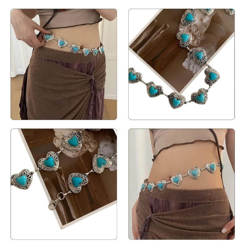 

Chain Belt For Women Waist Chain Belly Chain Waist Chain Heart Carvings Belt Beach Belly Chain For Dress DropShipping