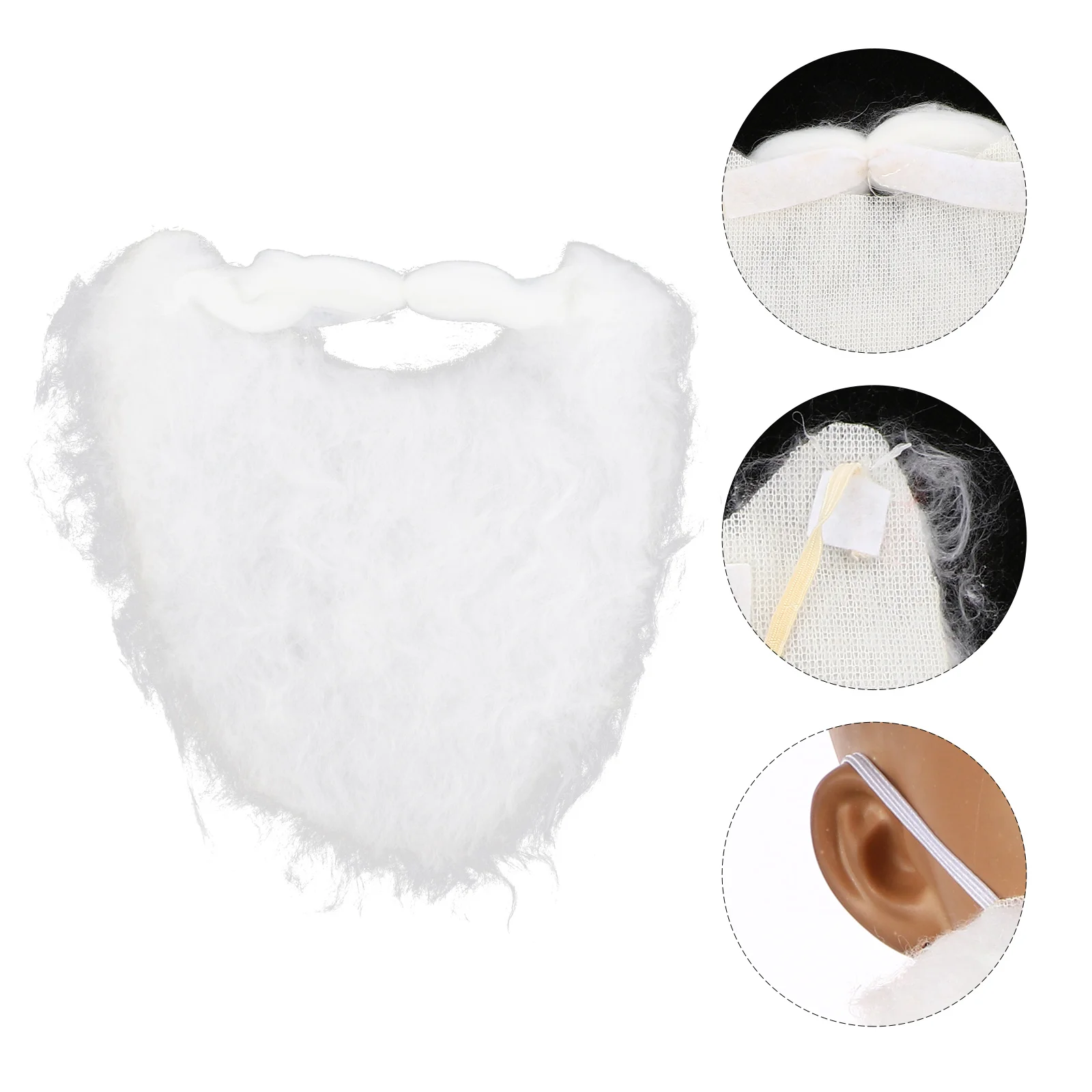 

6 шт., высококачественная фланелевая борода Санта-Клауса, рождественская одежда для косплея, реквизит, искусственные усы, вечерние волосы на лице, борода Санта-Клауса