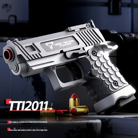 Mini 2011 Shell Throwing Mini Pistol Continuous Firing Airsoft Blowback Empty Hanging Toy Gun Outdoor CS Weapon for Boys Adult
