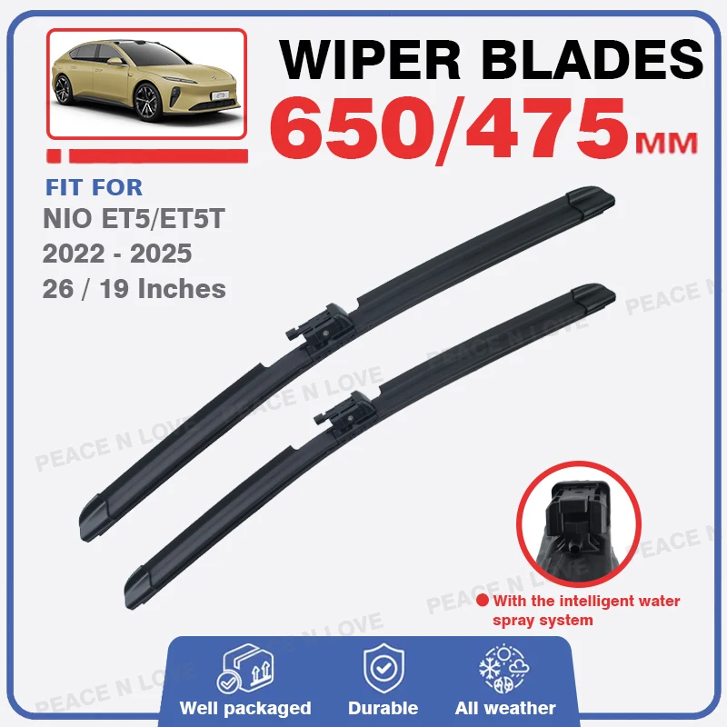 For NIO ET5 ET5T 2022 2023 2024 2025 Touring Front Windscreen Wiper Blades With The Intelligent Water Spray System Windshield