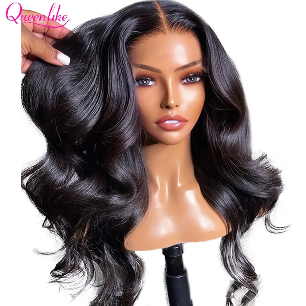 

Queenlike 28inch Body Wave Human Hair Wigs for Women 13x4 Lace Frontal Wig Pre Plucked 30 38 inch Long Thick 180% Density Wig