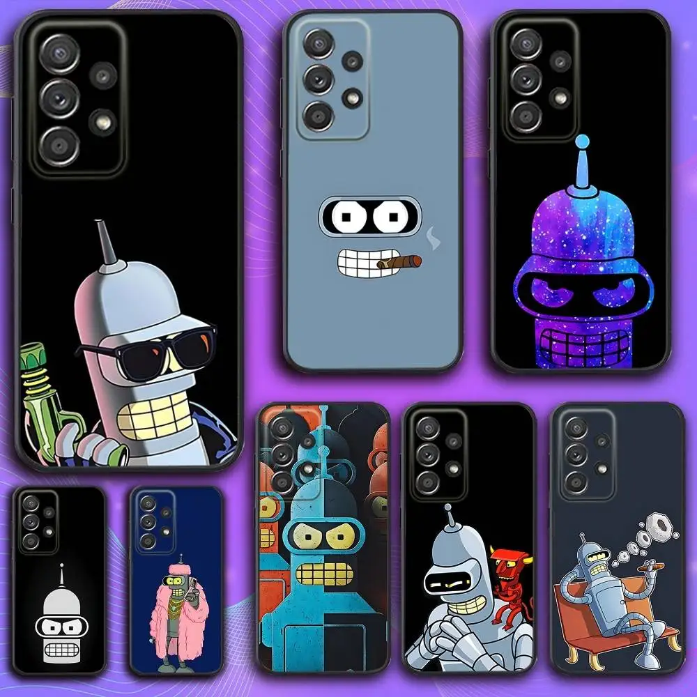 

F-Futuramas Anime B-Bender Phone Case For Samsung S 25,24,23,22,30,21,10,9,Ultra,Plus,Lite,FE,4,5 G Soft Black Case