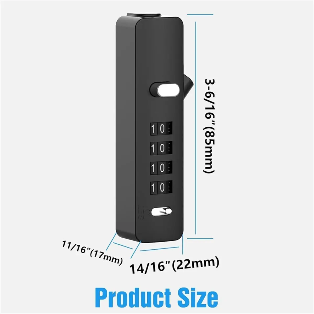 AT16 Cable Combination Lock, Comes with Three Rubber Coated Steel Wire Rope Combination Padlocks, Replaceable Rope