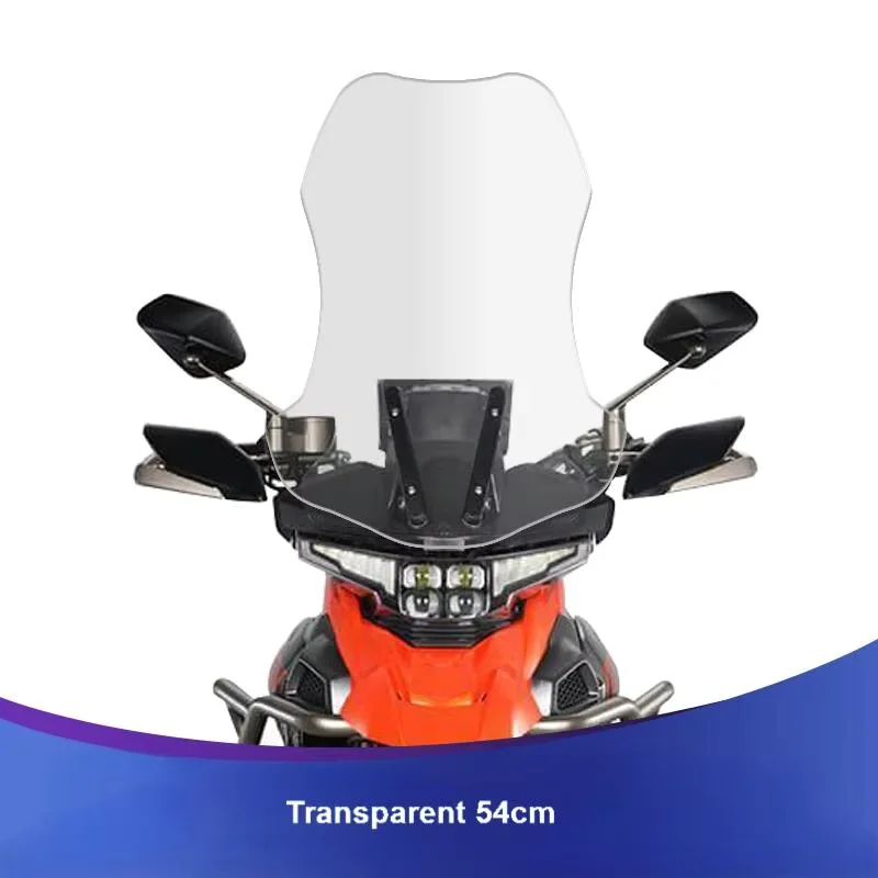 For ZONTES 350T, windshield modification: heightening and widening the front windshield.