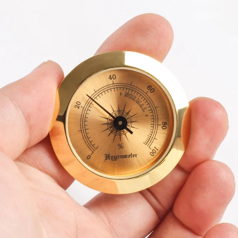 

46mm Precision Cigar Hygrometer Precision Mini Portable Mechanical Hygrometer Cigar Box Hygrometer Accessories