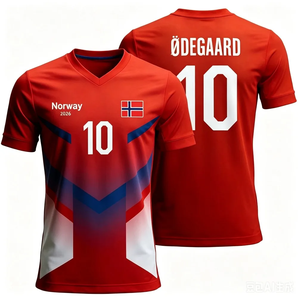 2026 Summer Design Men's  Norway NO.9 Soccer Quick-drying T-shirt Short Sleeve Crewneck Football  Fans Cheer Breathable Jersey