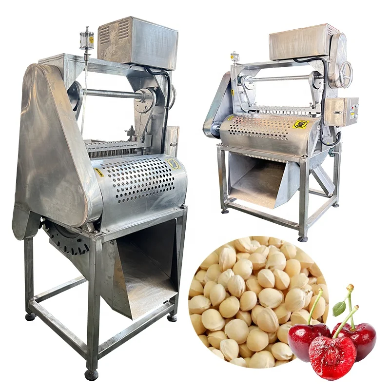 Pitting Machine Peach Pitter Cherry Pitter Stainless Steel Automatic for Olive Date Fruit Processing Plant OME