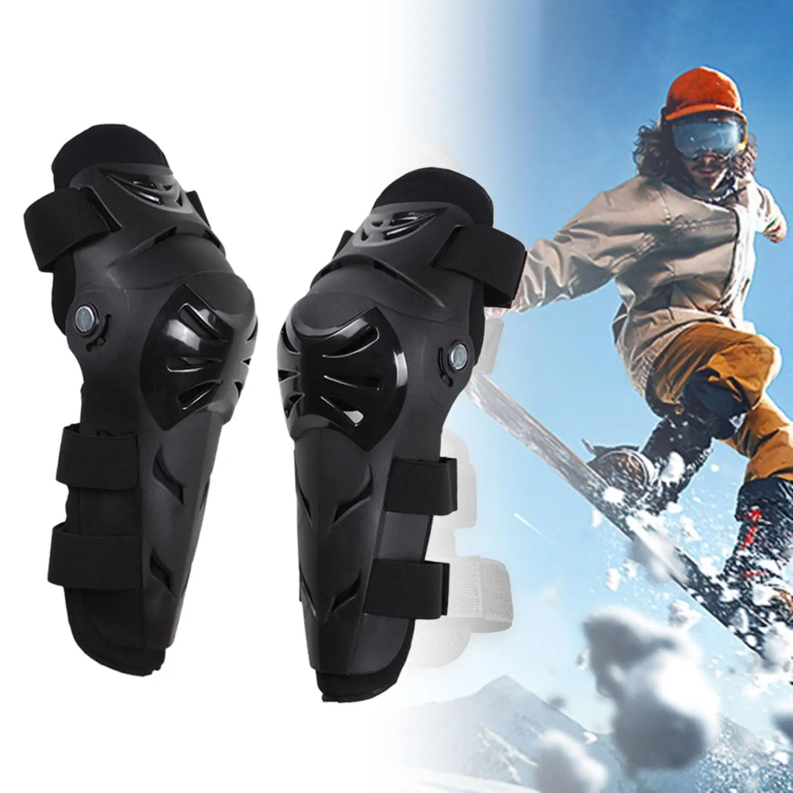 Motocross Knee Shin Guards Nonslip for Powersports Skateboard Motocross