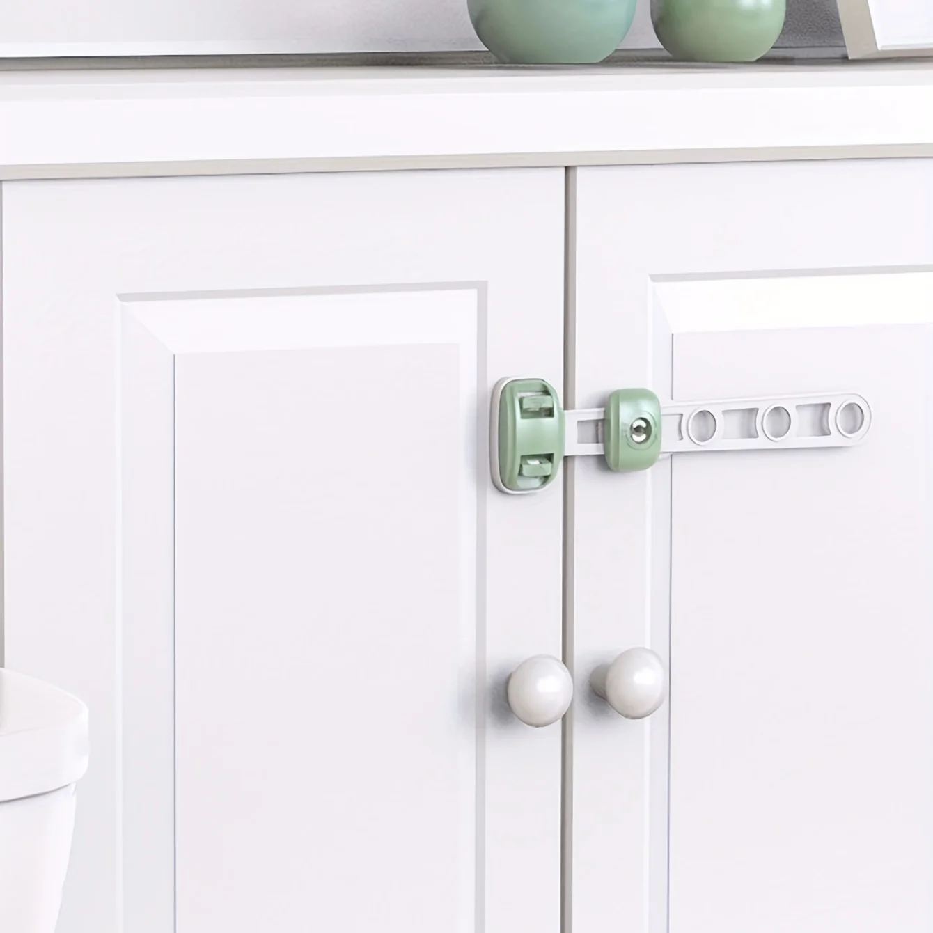 Dual Button Child Safety Lock Plastic Anti-Pinching Hand Children Safety Drawer Lock Multifunctional DIY Cabinet Drawer Locks