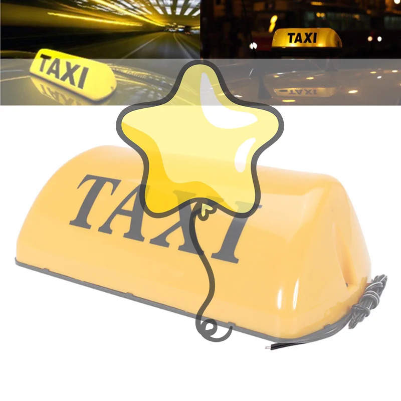 Taxi Sign Cab Roof Top Topper Car   12V LED Light Waterproof