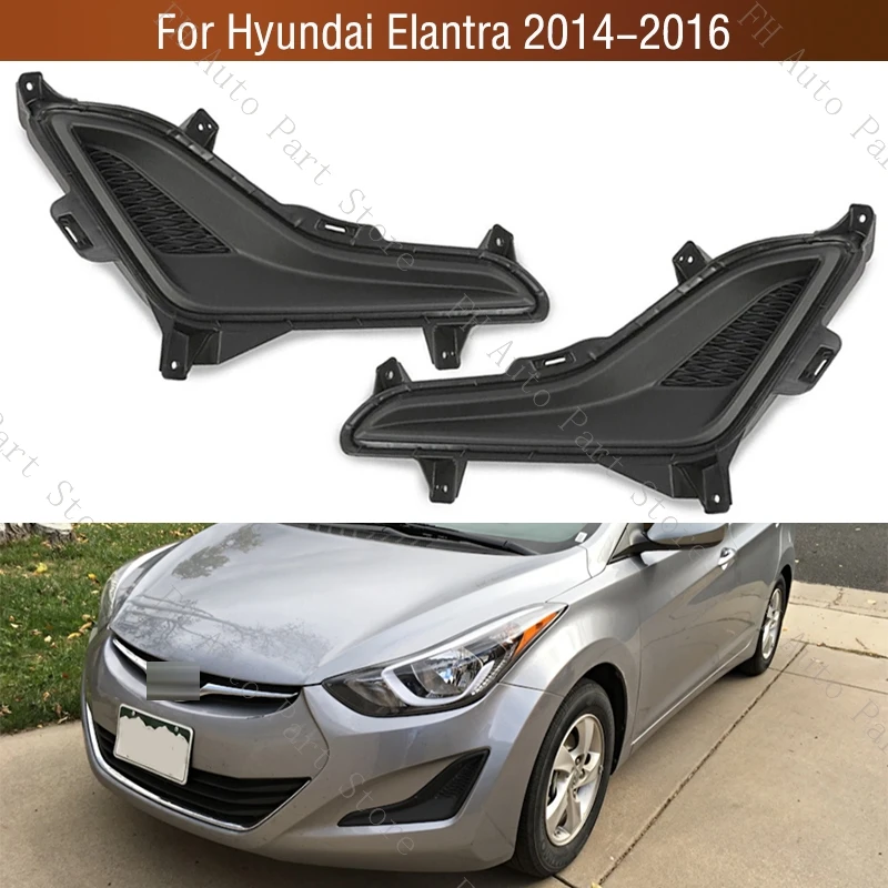 

2 шт. для Hyundai Elantra 2014 2015 2016 передний бампер противотуманная фара накладка рамка противотуманная лампа крышка безель форма лампы